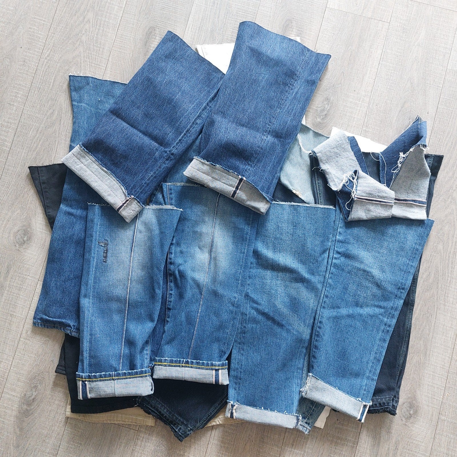 Vintage Levis denim Selvedge reststukken, Ophalen of Verzenden, Gedragen, Levis