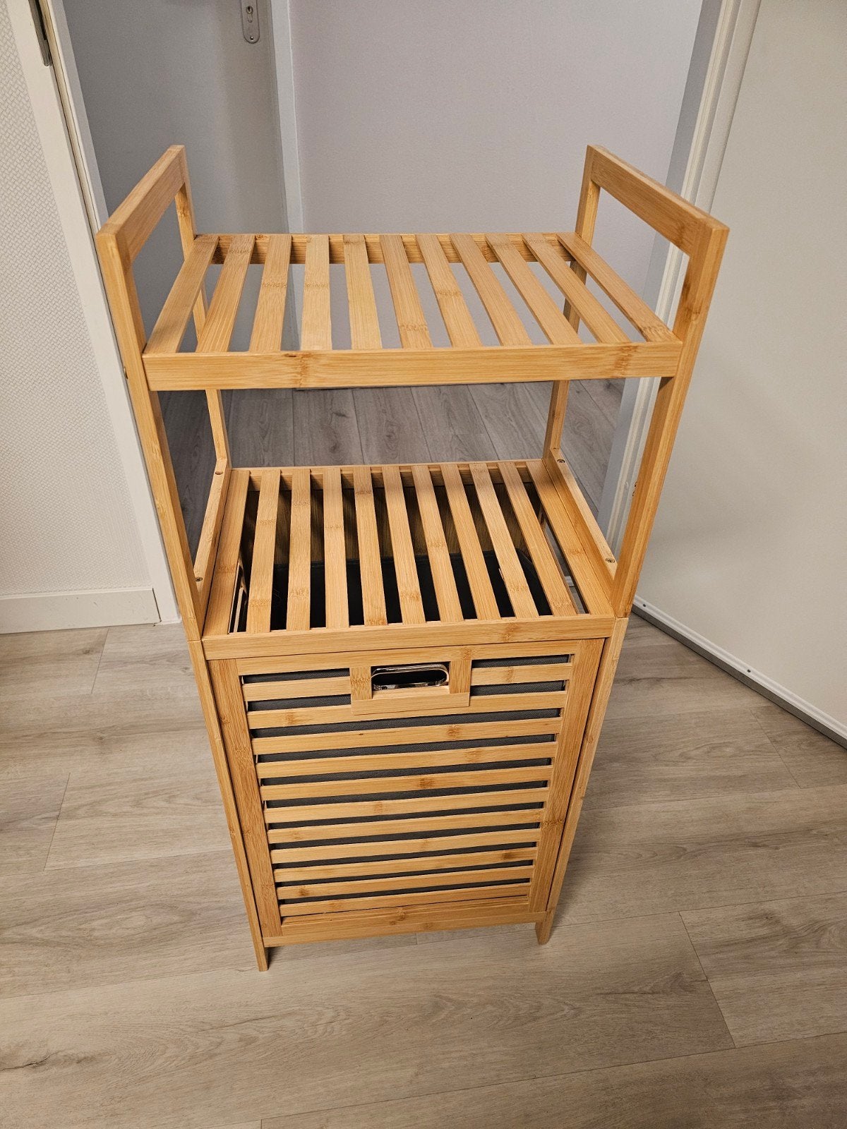 Bamboe badkamerrek met wasmand - Nieuw, Huis en Inrichting, Ophalen, Nieuw