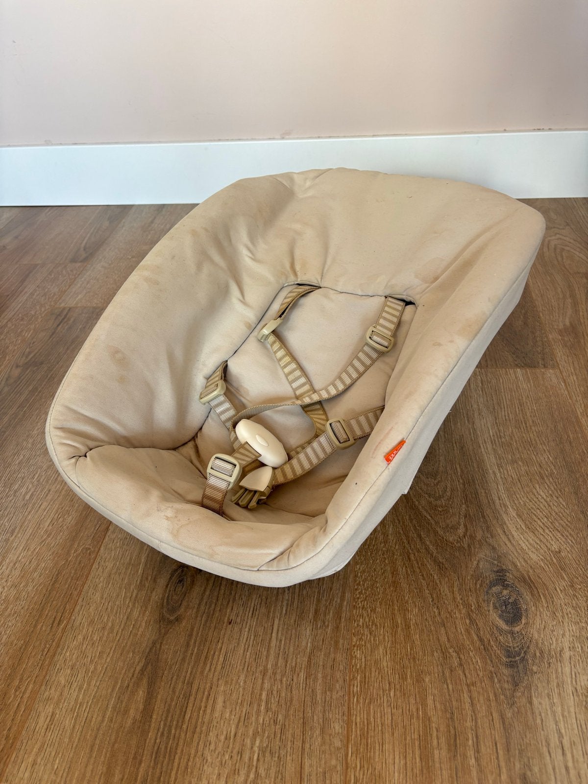 Stokke Steps opzet zitje - Beige, Kinderen en Baby's, Gebruikt, Wipstoel, Met gordel(s) of riempje(s), Ophalen
