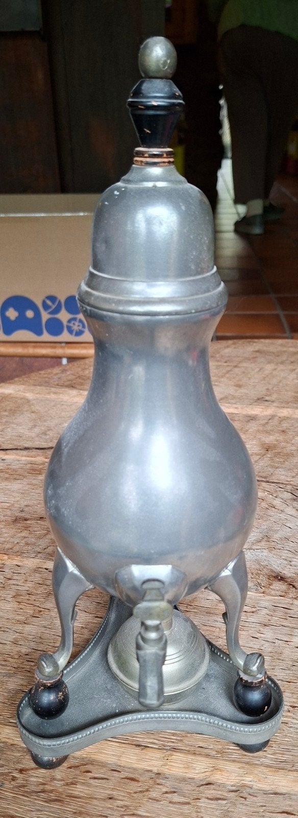 Antieke Wenco Tinnen Koffie Dispenser met Brandertje, Antiek en Kunst, Ophalen
