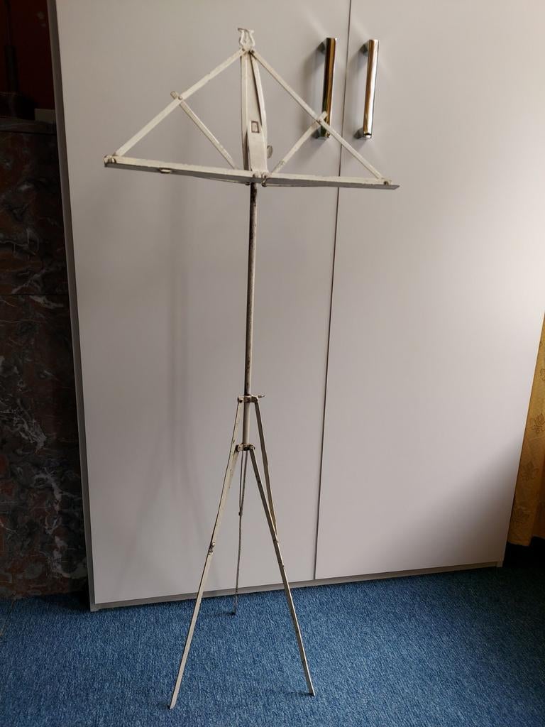 Bladmuziek standaard, jaren '60, metaal, opvouwbaar., Ophalen of Verzenden, Gebruikt, Muziekstandaard, Overige instrumenten