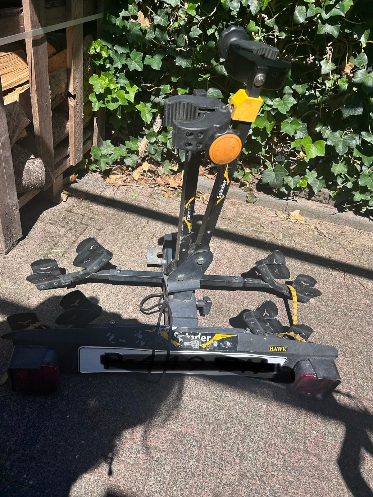 Spinder Hawk Trekhaak Fietsendrager voor 2 fietsen, Auto diversen, Fietsendragers, Ophalen, 2 fietsen, Gebruikt, Trekhaakdrager