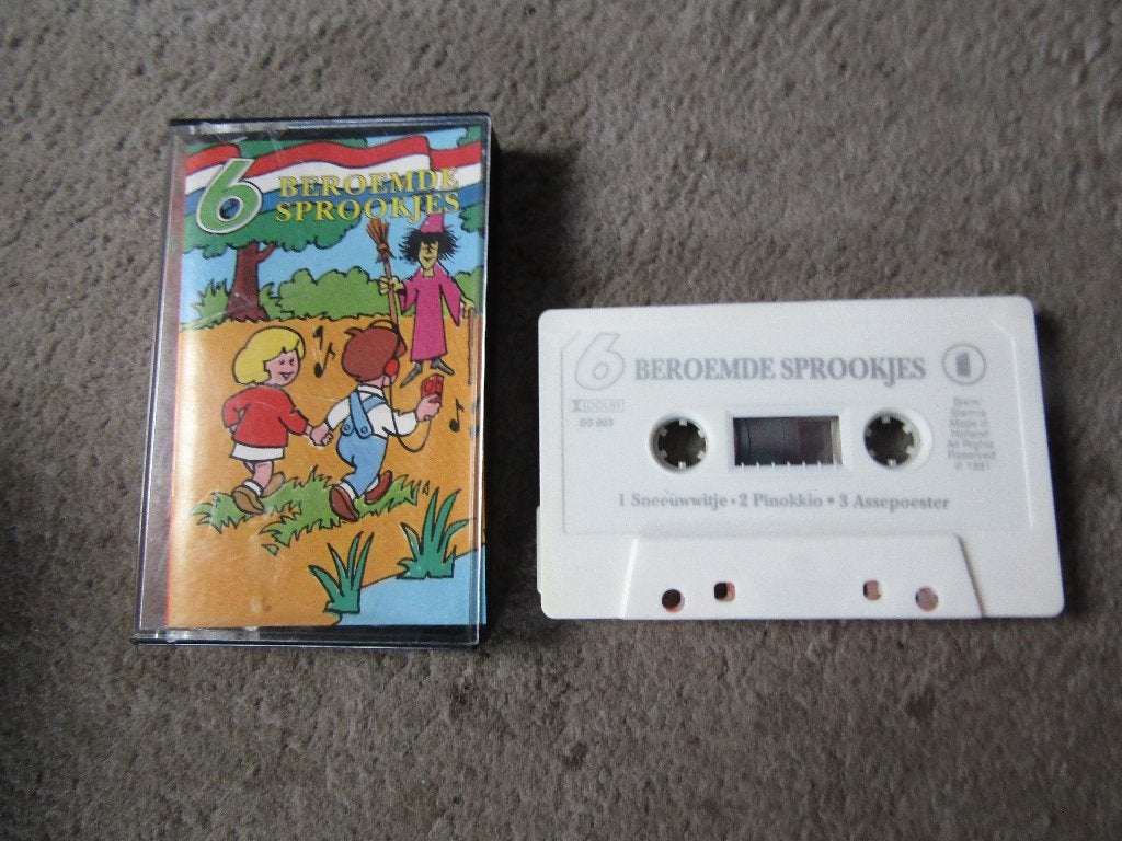 Cassette: 6 beroemde sprookjes, Cd's en Dvd's, Cassettebandjes, Gebruikt, Kinderen en Jeugd, 1 bandje, Ophalen of Verzenden