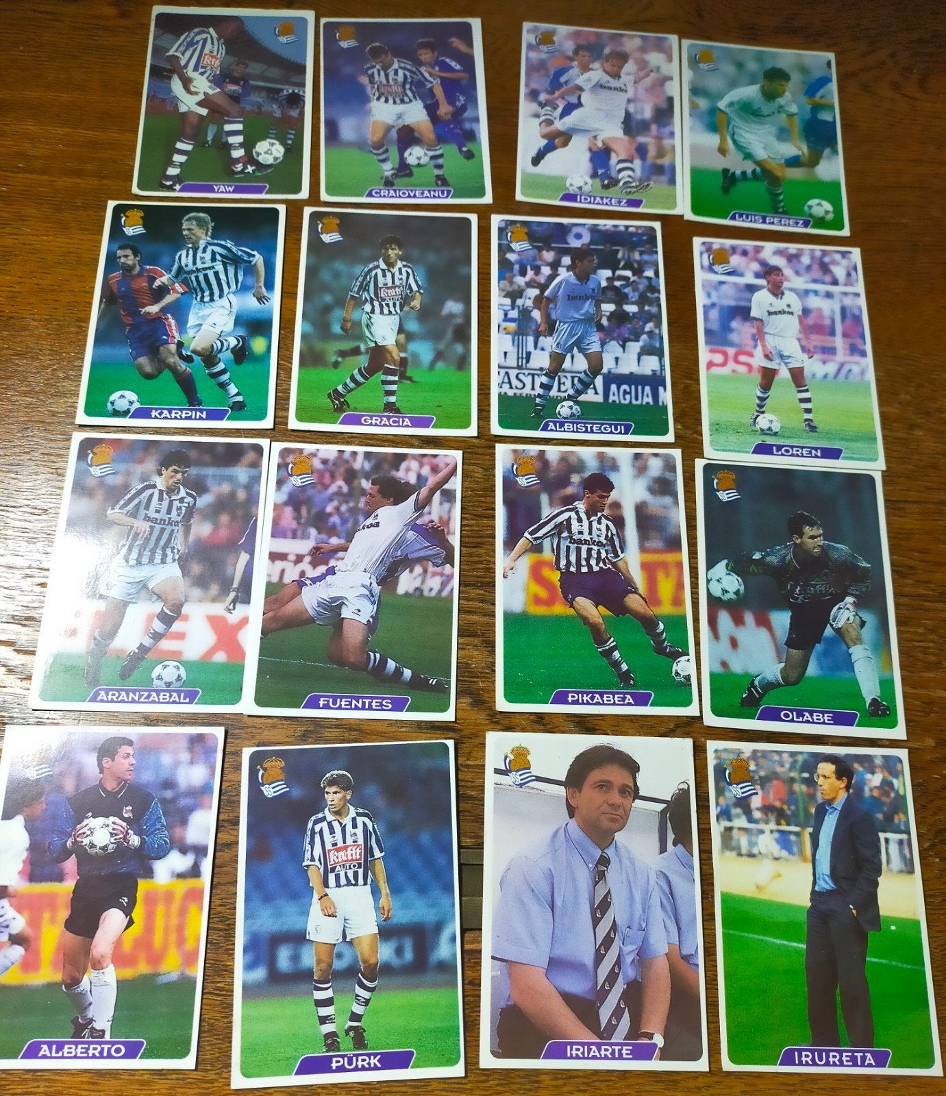 Voetbalplaatjes Real Sociedad 1994/1995 - Spaanse Liga, Ophalen of Verzenden