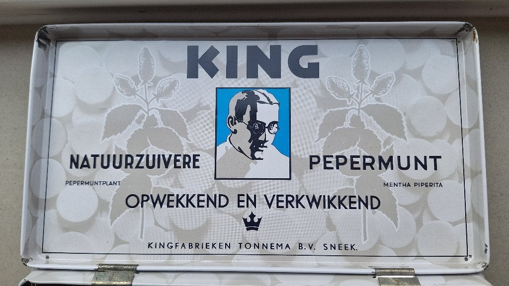 King pepermunt blik, Verzamelen, Ophalen of Verzenden, Gebruikt, Overige, Overige merken