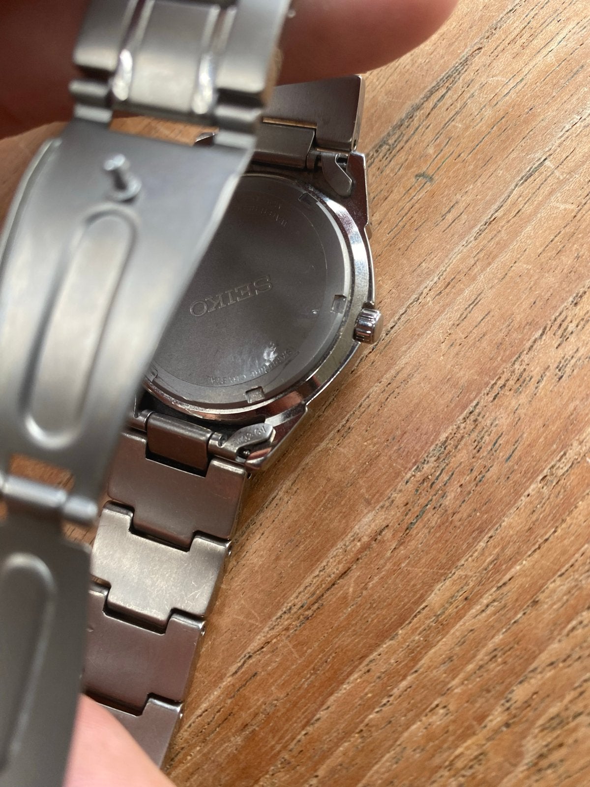 Seiko Sapphire Titanium 100m Horloge, Sieraden, Tassen en Uiterlijk, Horloges | Heren, Gebruikt, Polshorloge, Ophalen of Verzenden