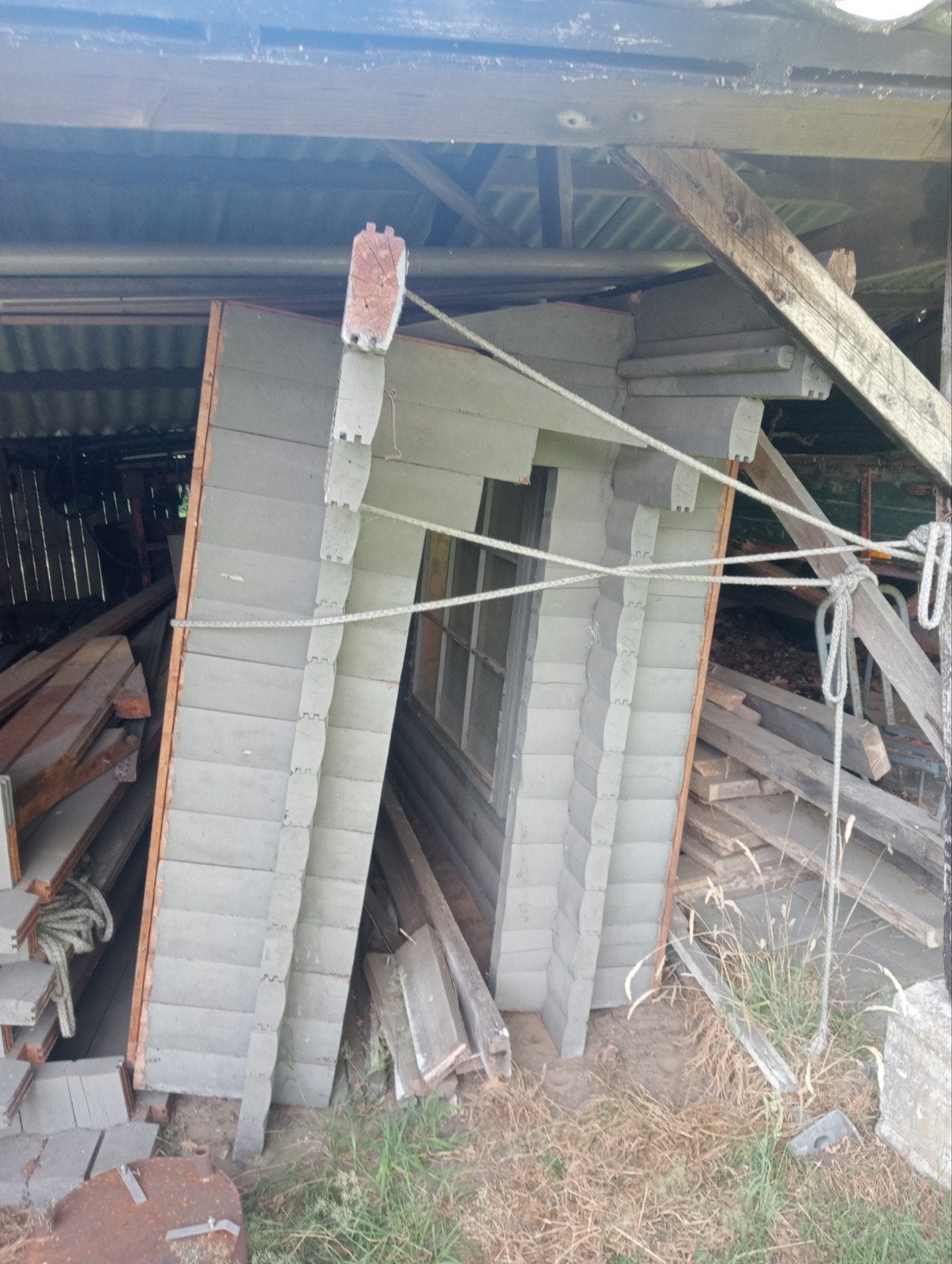 Blokhut in delen, Tuin en Terras, Tuinhuizen, Ophalen, 3 ramen of meer, 250 tot 500 cm, Blokhut