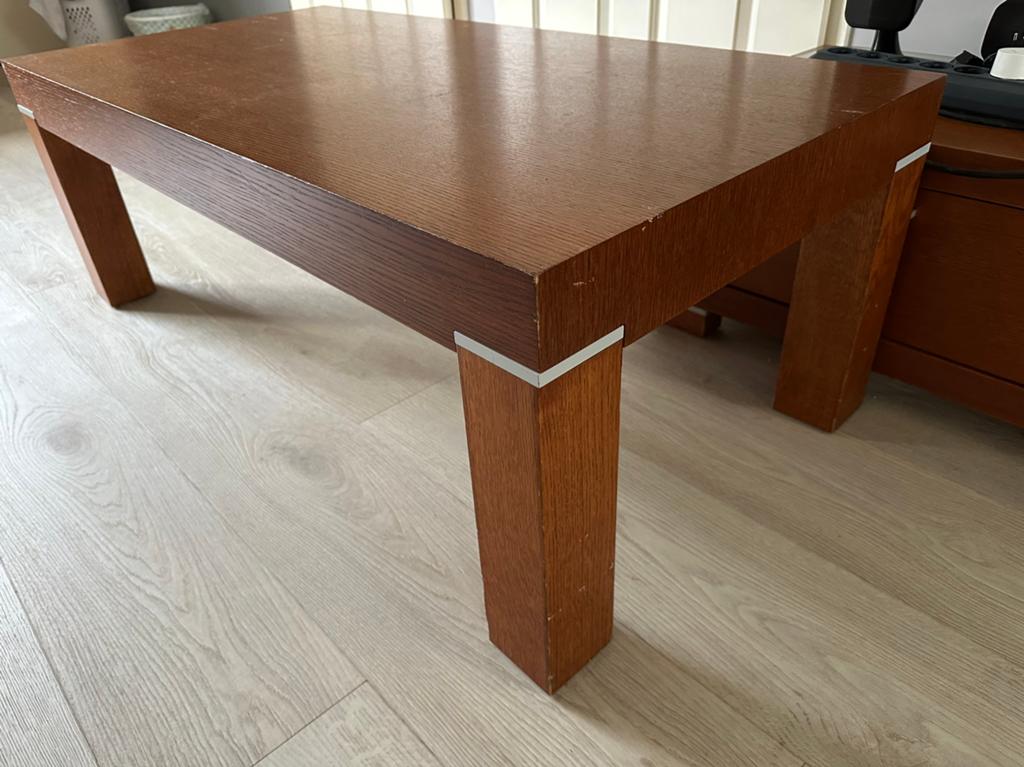 Gratis - Salontafel hout 120x60x42 cm, Ophalen, Gebruikt, 50 tot 100 cm, 100 tot 150 cm