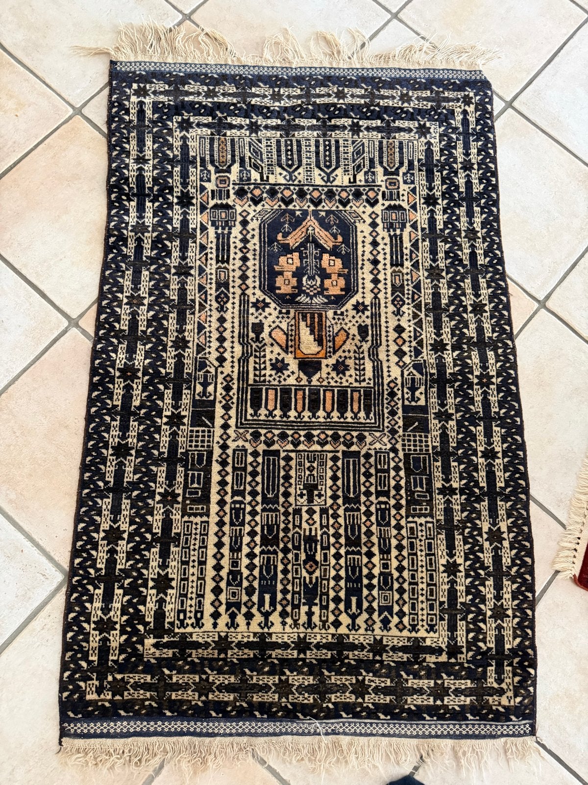 Handgeknoopt Afghaans Belouch Tapijt - 135x84 cm, Ophalen, 100 tot 150 cm, 50 tot 100 cm, Zo goed als nieuw
