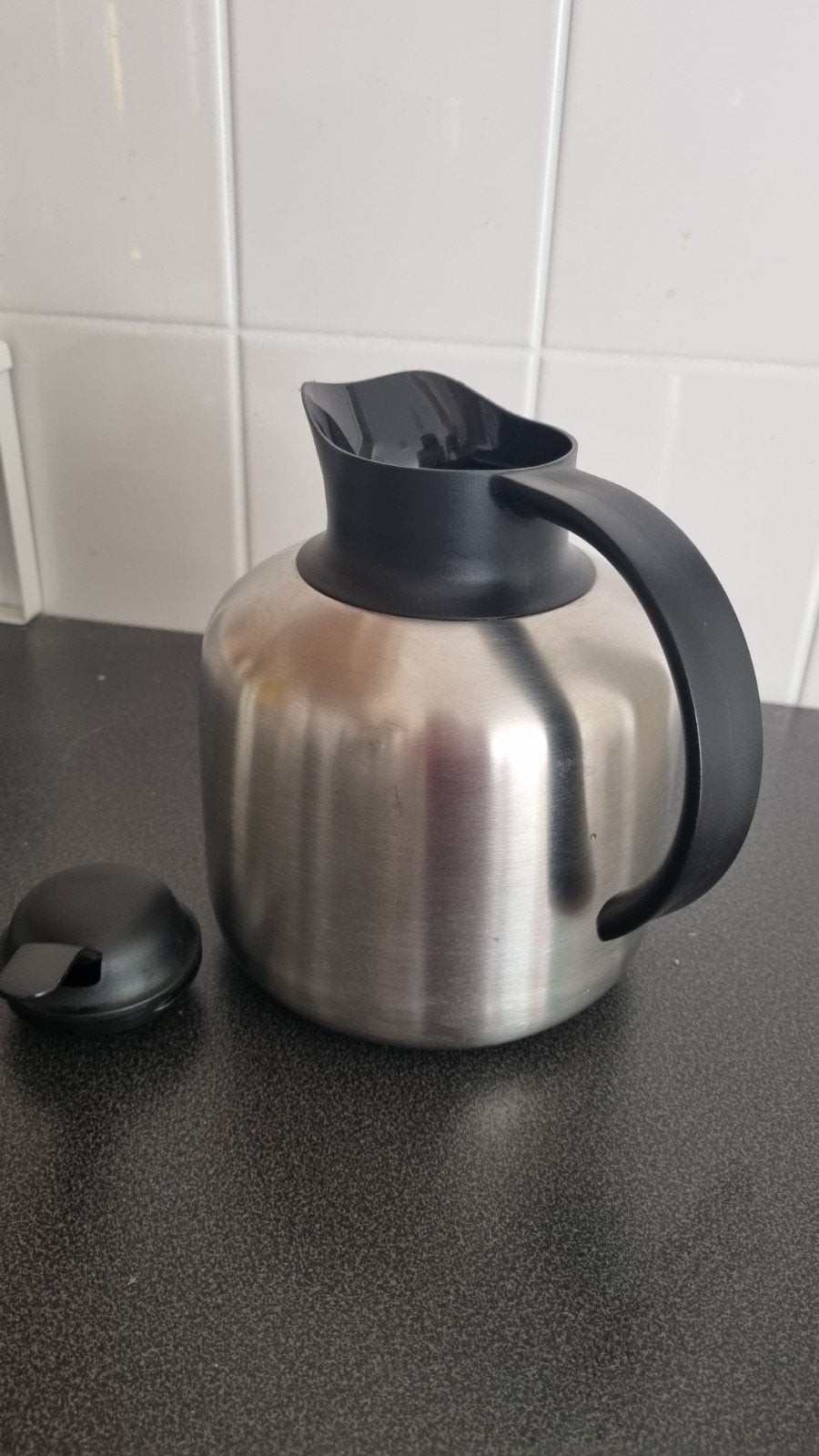 RVS Thermoskan - GRATIS, 1 tot 2 liter, Ophalen, Gebruikt, Rvs