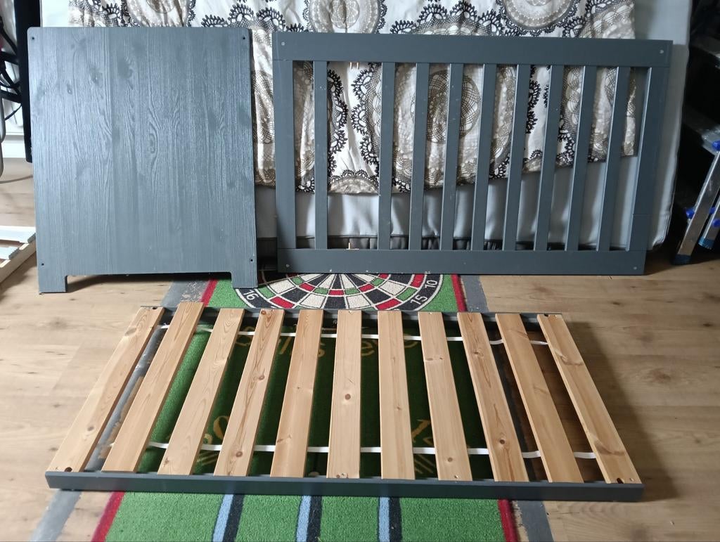 Woood ledikant GRATIS, Gebruikt, Ophalen of Verzenden, Lattenbodem, Minder dan 140 cm