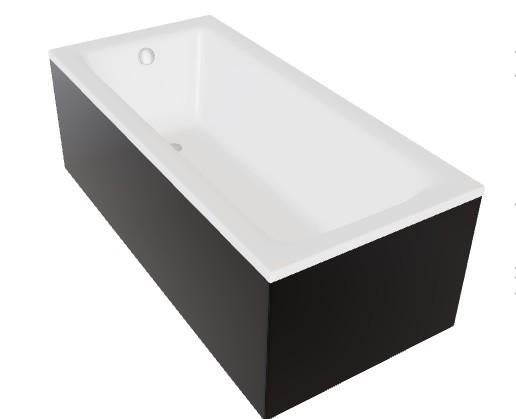 LIGBAD 120x70 cm met BADPANELEN ZWART MAT en POTEN, Ophalen, Nieuw