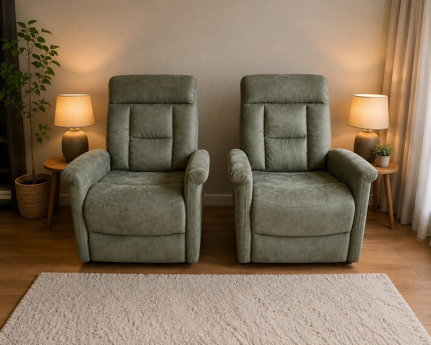 Comfortabele relaxfauteuils - set van 2, Huis en Inrichting, Fauteuils, Ophalen, Zo goed als nieuw, Stof, 75 tot 100 cm