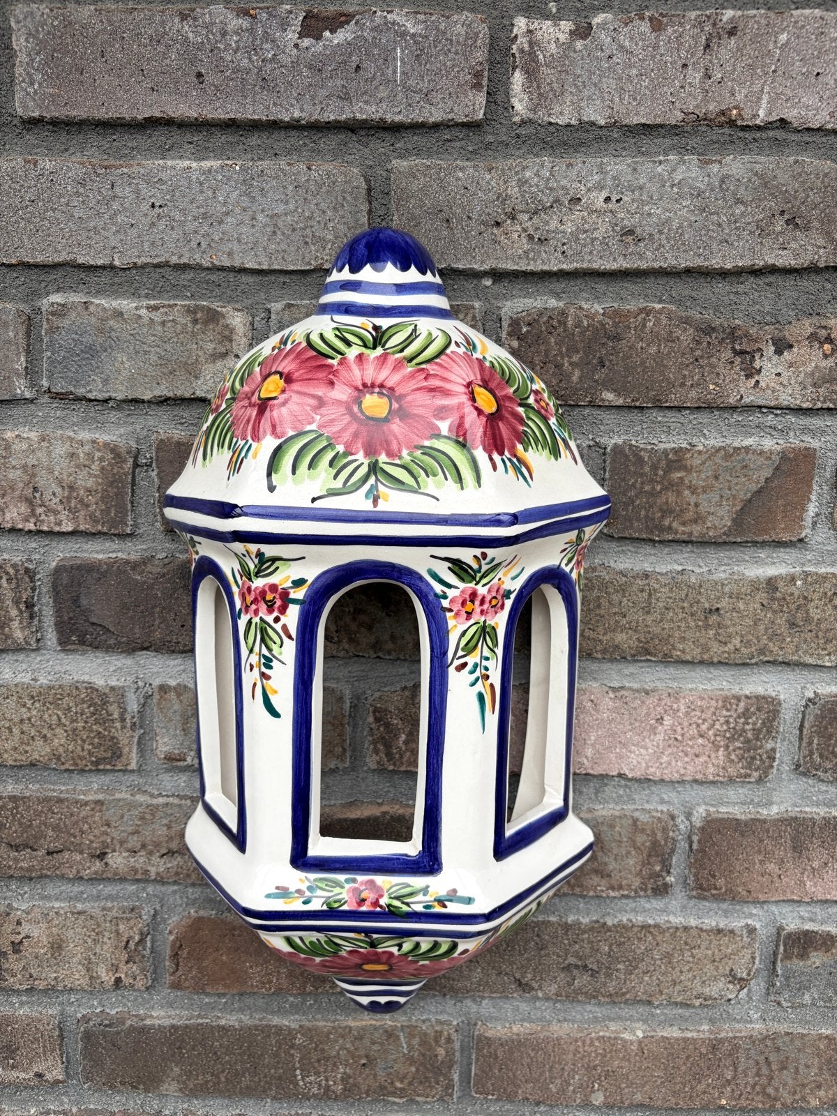 Spaanse keramische wandlamp/lantaarn, Overige merken, Meerkleurig, Overige fittingen, Zo goed als nieuw