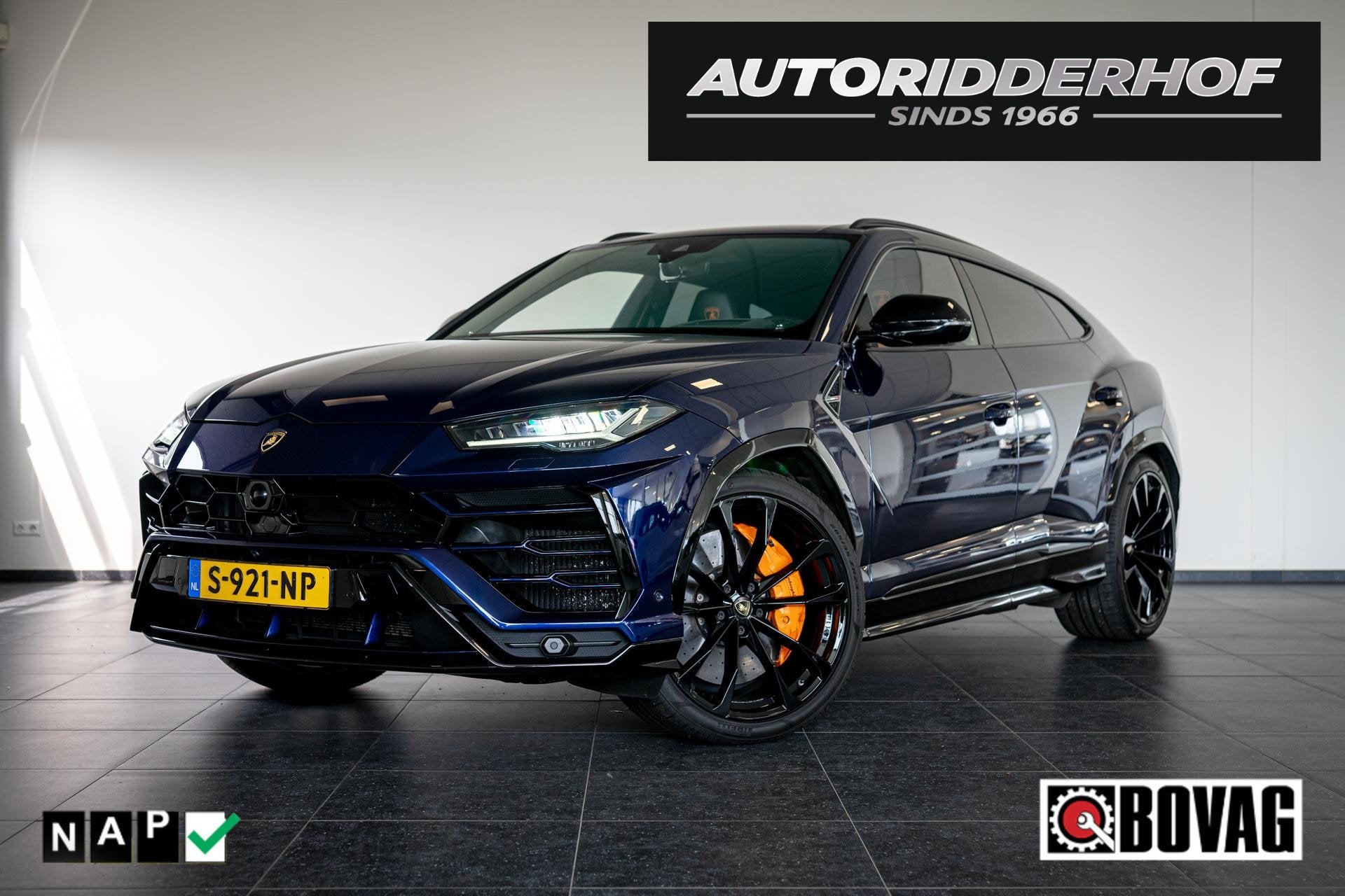 Lamborghini Urus 4.0 V8 | Akra | 23 Inch | Pano | B&O | HUD, Auto's, Lamborghini, Automaat, Urus, Gebruikt, Blauw