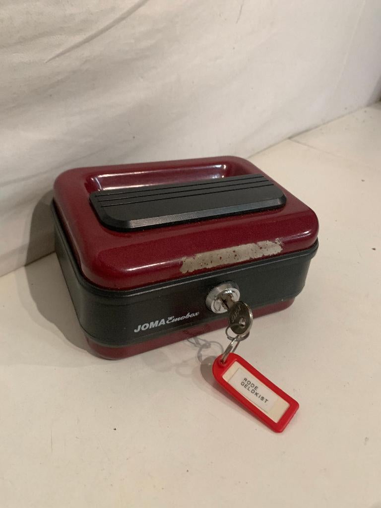 Rood geldkistje, Verzamelen, Niet bekend, Niet bekend, Ophalen of Verzenden, Metaal of Blik