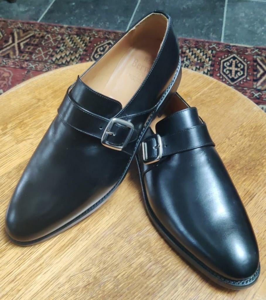 Berwick zwart leer single monk strap maat 45, Kleding | Heren, Schoenen, Zwart, Ophalen of Verzenden, Berwick, Gespschoenen