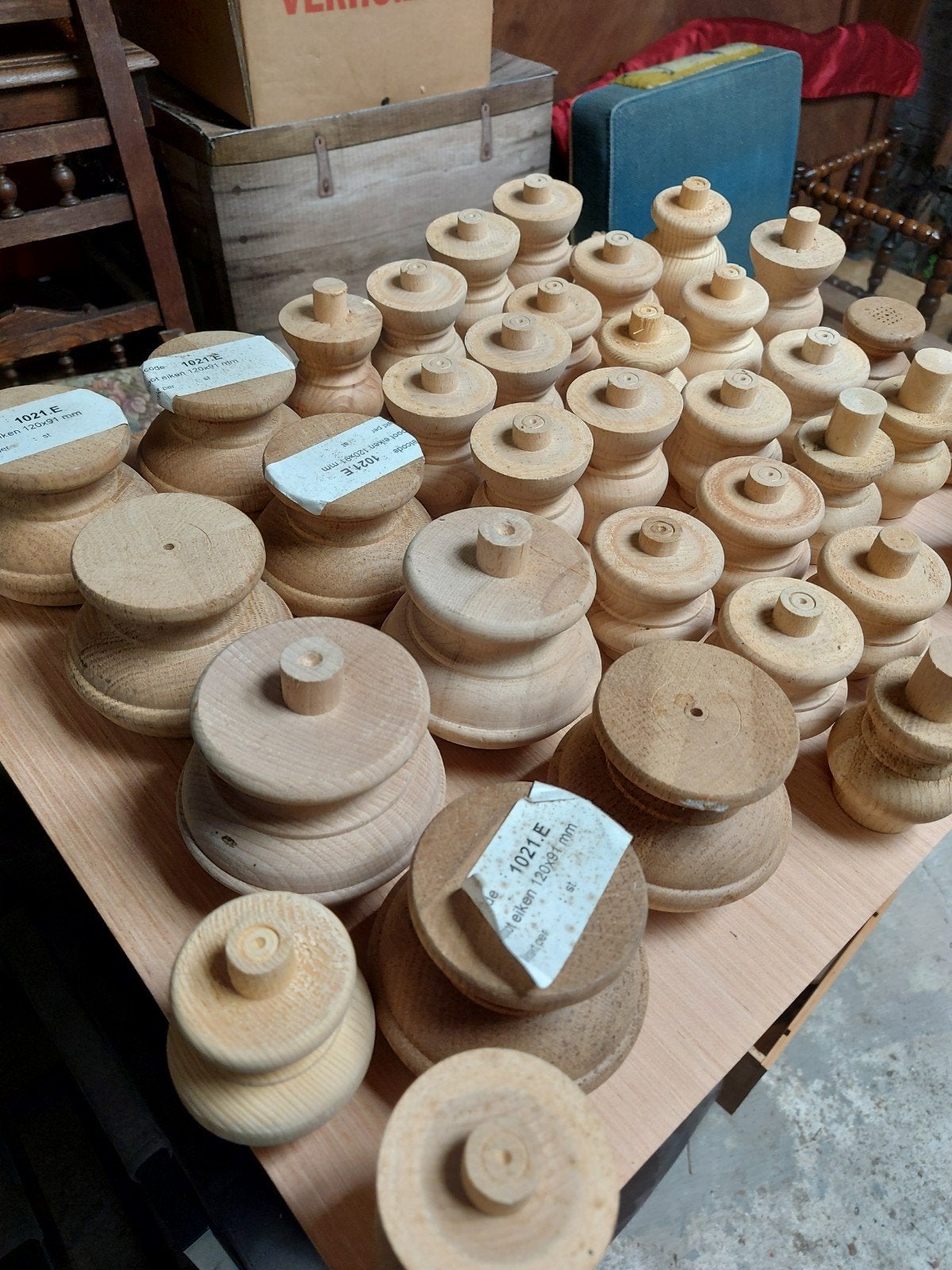 Houten meubelpoten / decoratieve elementen (diverse), Antiek en Kunst, Ophalen