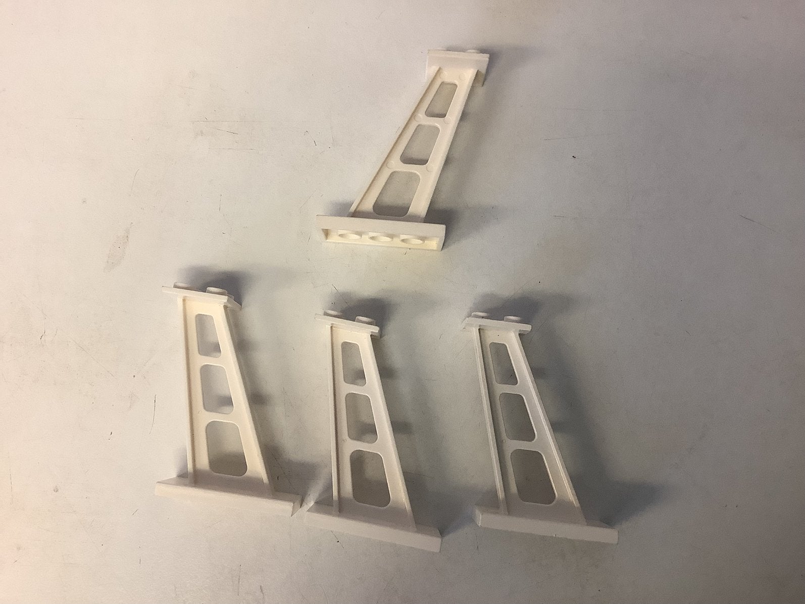 Lego steunpaal 2x4x5 schuin geplaatst wit (3), Ophalen of Verzenden, Gebruikt, Losse stenen, Lego
