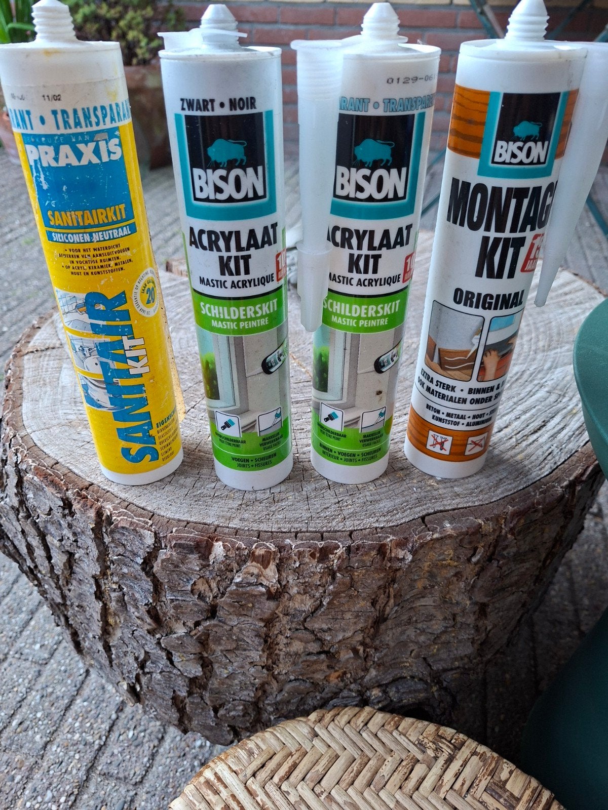 4 tubes Bison kit en Praxis sanitairkit, Ophalen of Verzenden