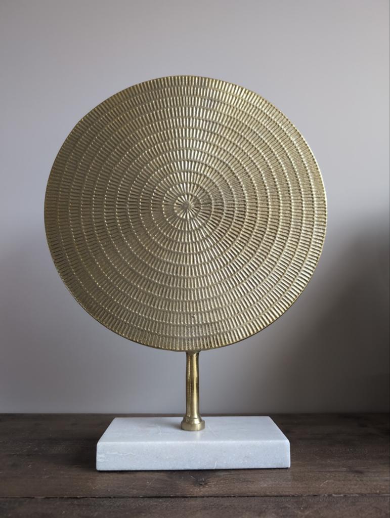 Japandi Ornament Light & Living 36 cm staal /marmer, Ophalen of Verzenden, Nieuw, Goud, Japandi