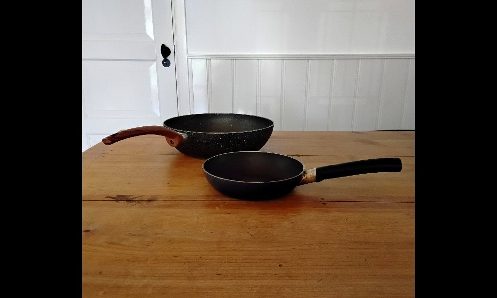 Tefal hotspot koekenpan en Flink wokpan met steel - €1,- p/s, Huis en Inrichting, Keuken | Potten en Pannen, Ophalen of Verzenden