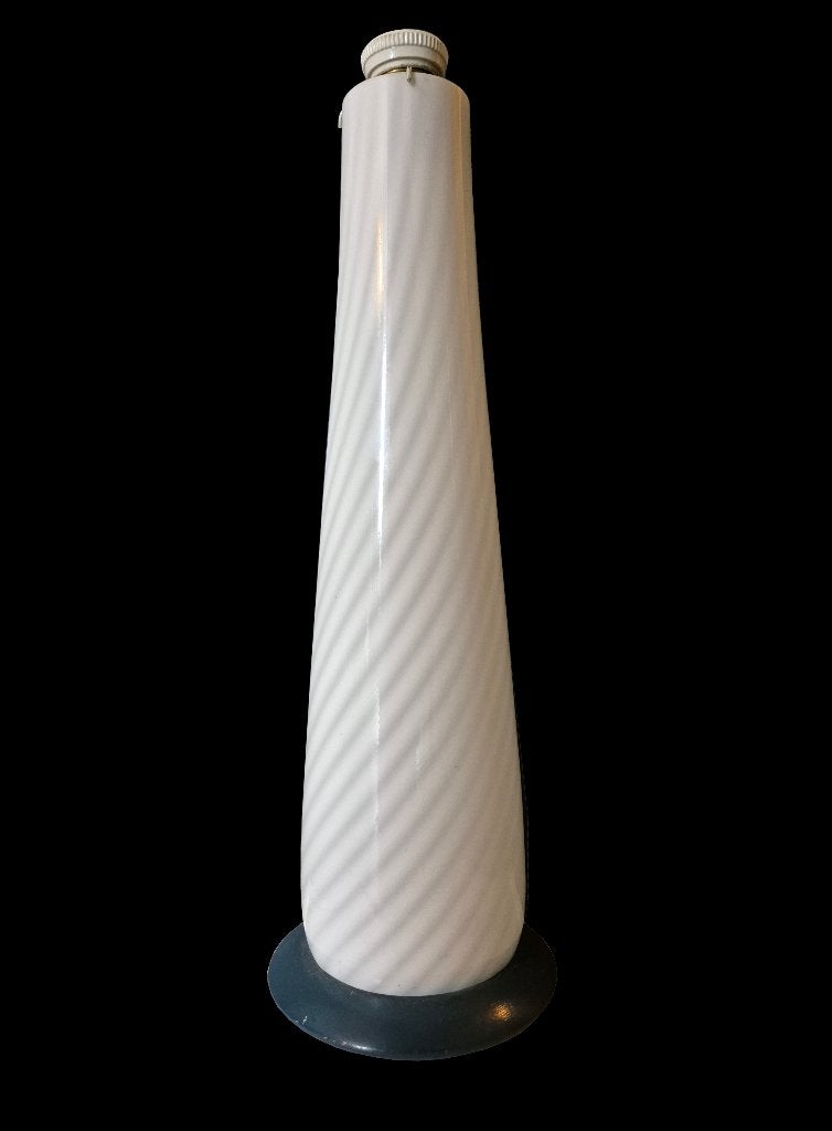 Schitterende vintage Murano swirl cone design tafellamp, Ophalen of Verzenden, Gebruikt, Glas, Design