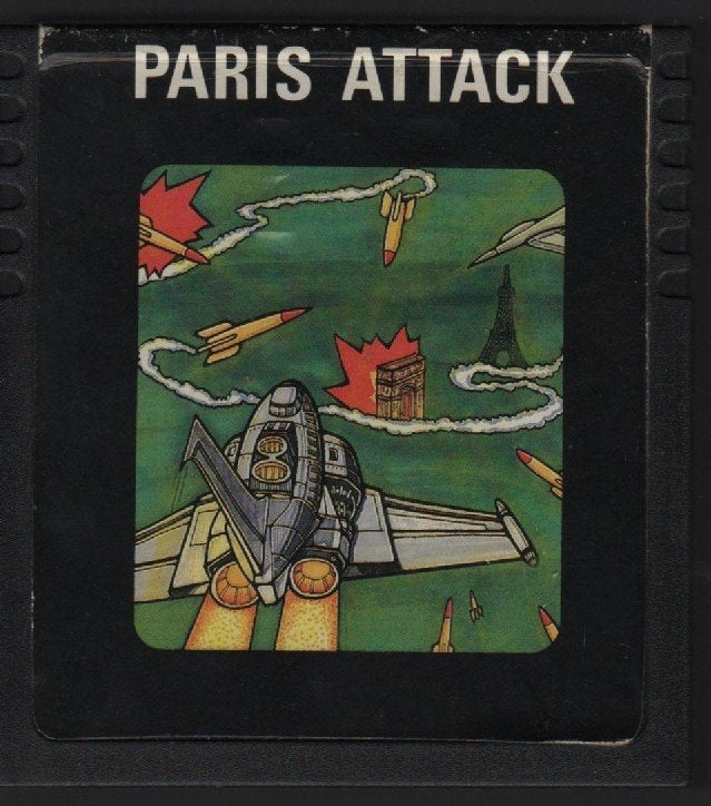 Paris Attack - Atari 2600 Game Cartridge, Gebruikt, Shooter, 1 speler, Eén computer