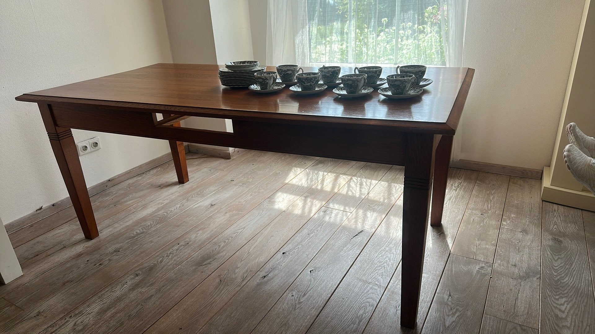 Eettafel kersenhout, Gebruikt, 75 cm of meer, Ophalen of Verzenden, 150 tot 200 cm