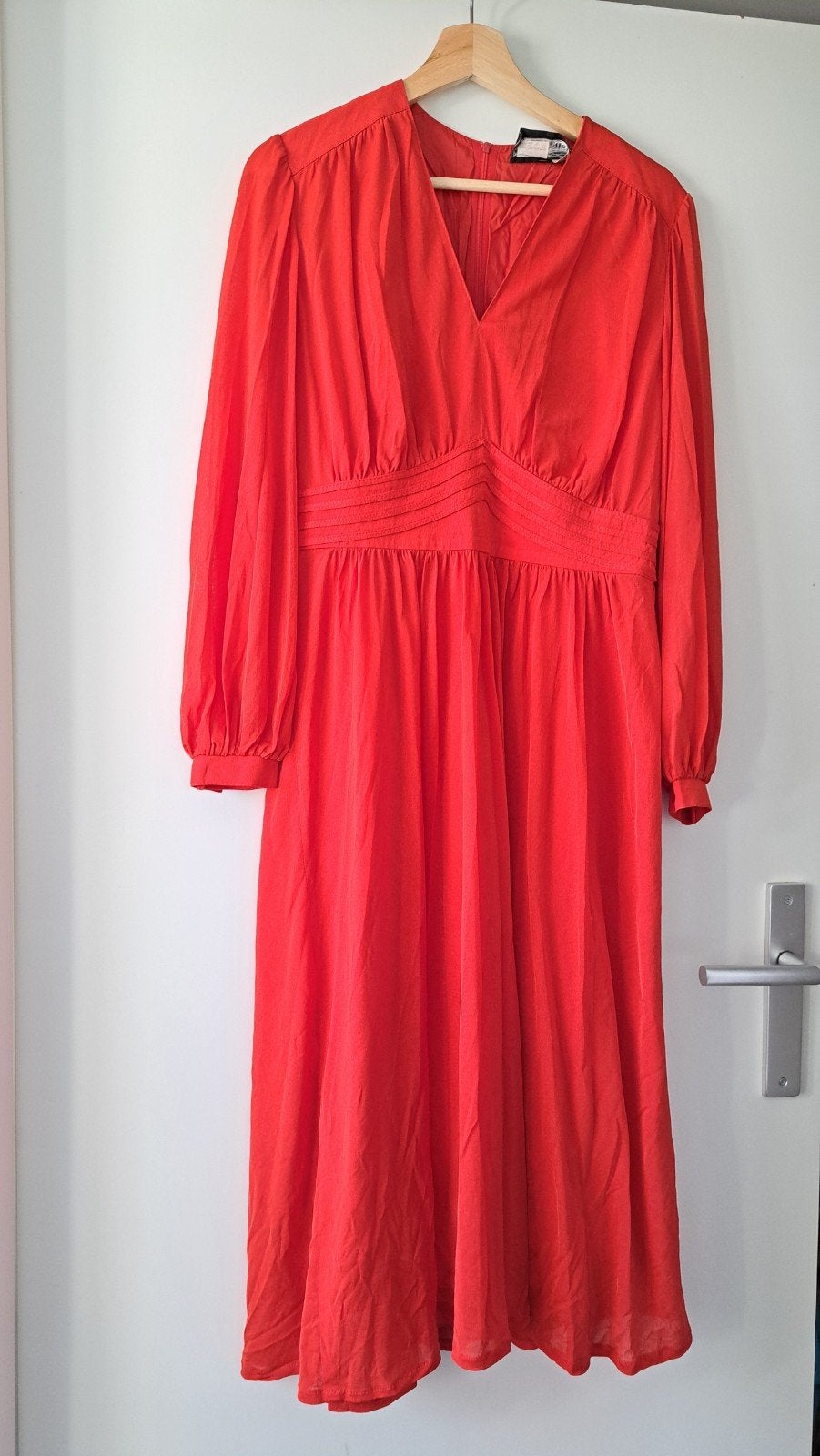 Rode vintage jurk van S Modell, maat 42, Kleding | Dames, S Modell, Maat 42/44 (L), Ophalen of Verzenden, Zo goed als nieuw