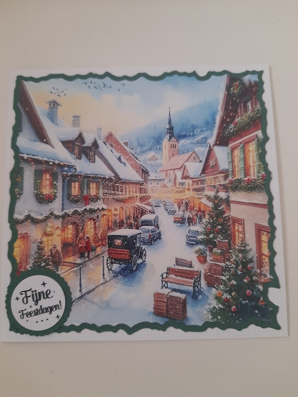 Zelfgemaakte kaart, Hobby en Vrije tijd, Ophalen of Verzenden, Nieuw, Kerst