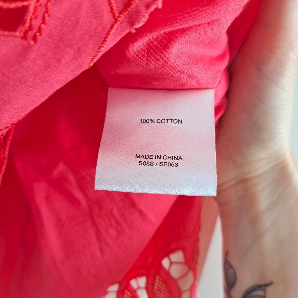 Karen Millen rok met borduursels koraal roze mt 36 art 48886, Karen Millen, Karen Millen, ., Ophalen of Verzenden