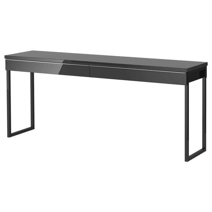 IKEA Besta Bureau met lichte gebruikssporen, Ophalen, Zwart, Gebruikt, Met lades