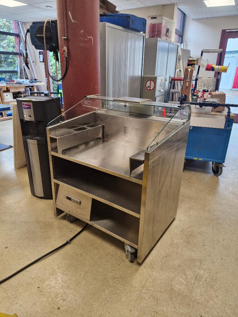 rvs werktafel met afzuiging, Ophalen, Gebruikt, Tafelgrill