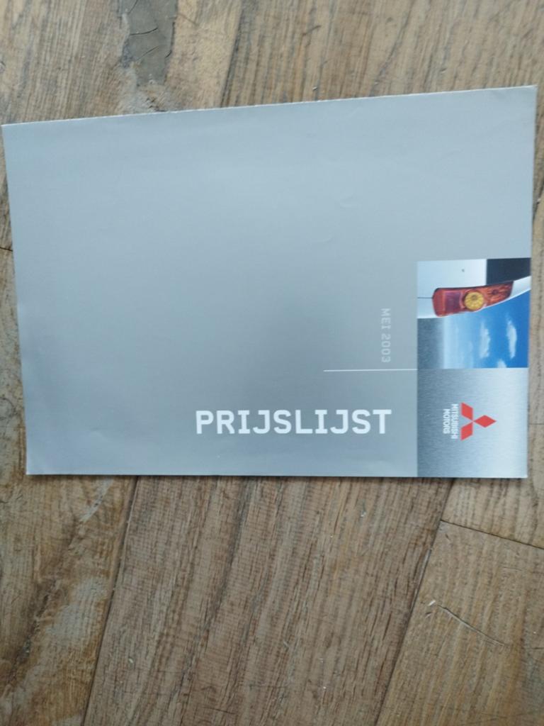 Mitsubishi prijslijst mei 2003 - 6 pagina's - Nederlands, Boeken, Auto's | Boeken, Mitsubishi, Ophalen of Verzenden, Mitsubishi
