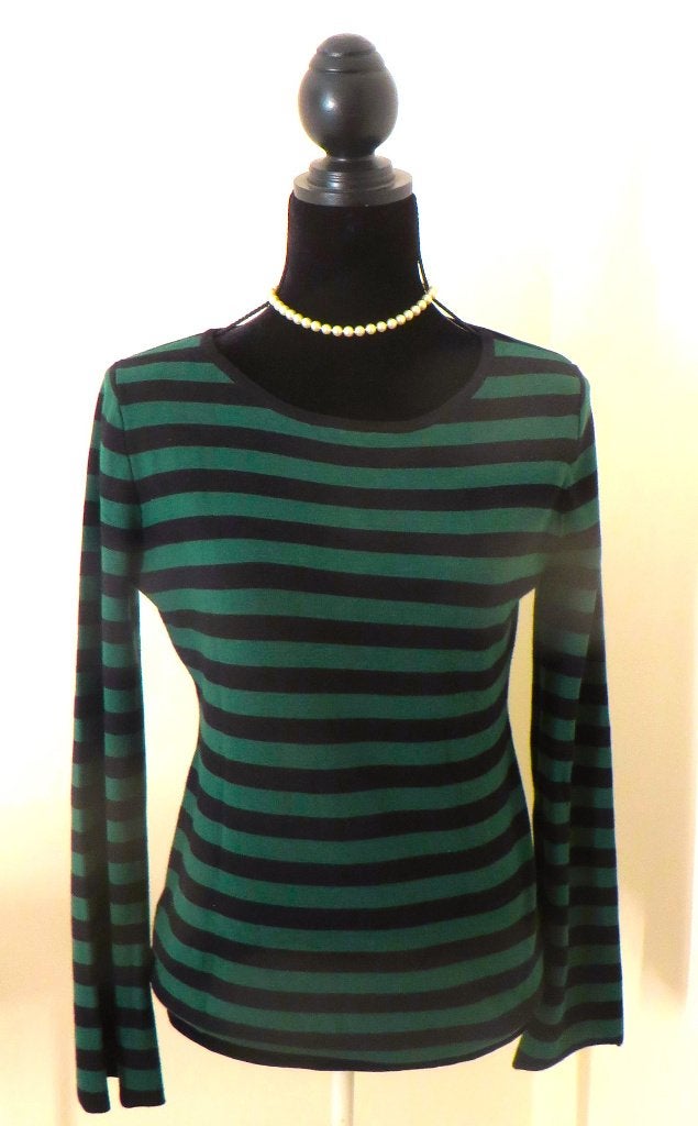 LA LIGNA I Leuke Top I Bretonse Streep I Mt 40 I Blauw/Groen, Kleding | Dames, Maat 38/40 (M), Meerkleurig, Ophalen of Verzenden