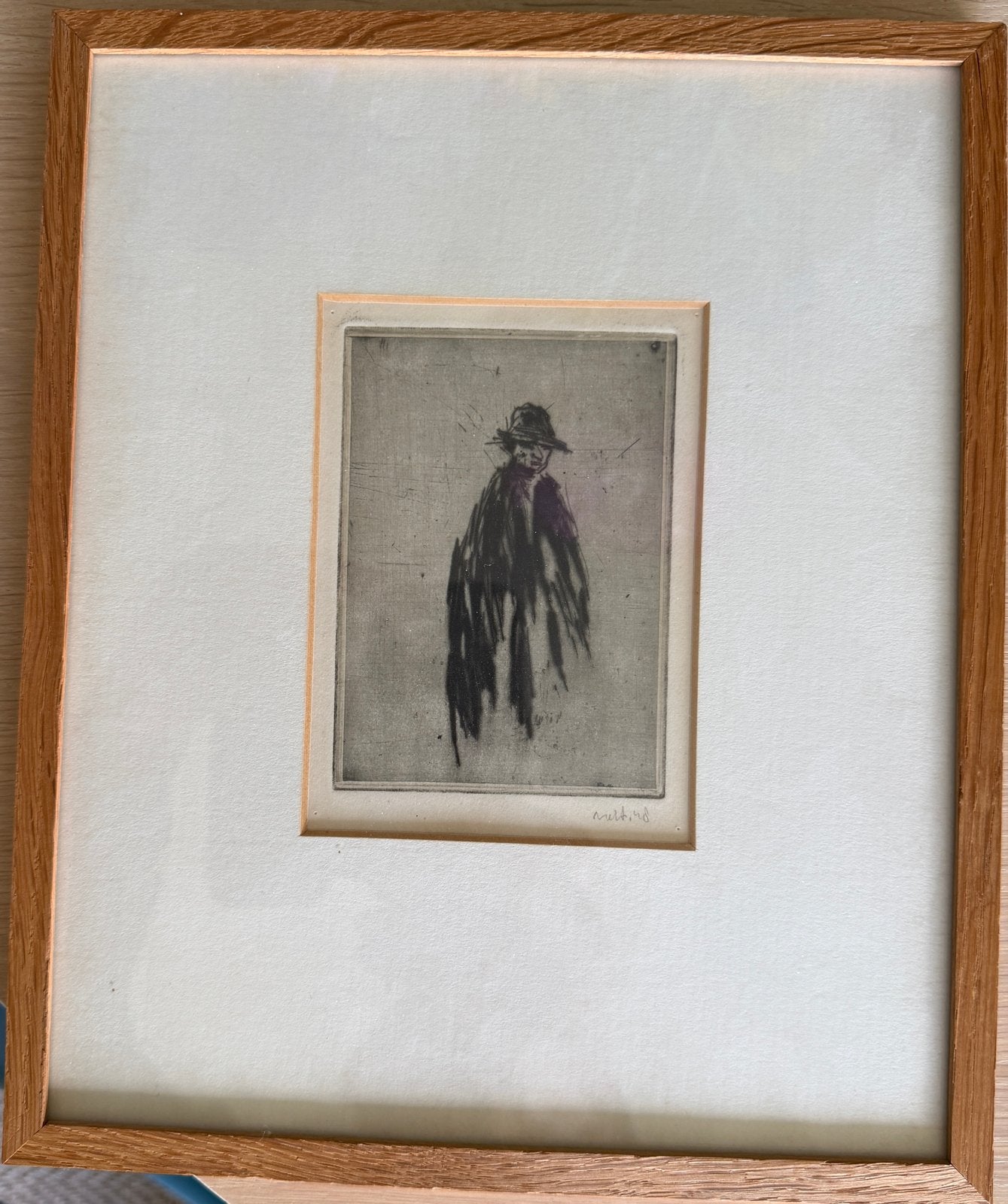 Ets van Theo van der Horst, 1948, ingelijst, Ophalen of Verzenden, Ets, Ingelijst, 1900 - 1949