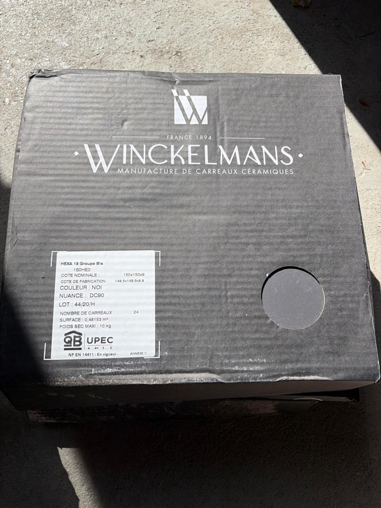 Winckelmans Hexagon Tegels Zwart - 11 Dozen + Losse Tegels, Ophalen, Keramiek, Nieuw, Minder dan 20 cm
