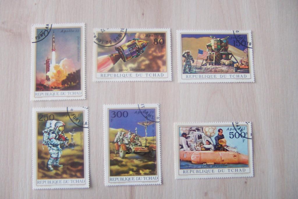 Ruimtevaart Republique du Tchad / Tsjaad, gestempeld. (1)., Postzegels en Munten, Ophalen of Verzenden, Gestempeld, Overige thema's