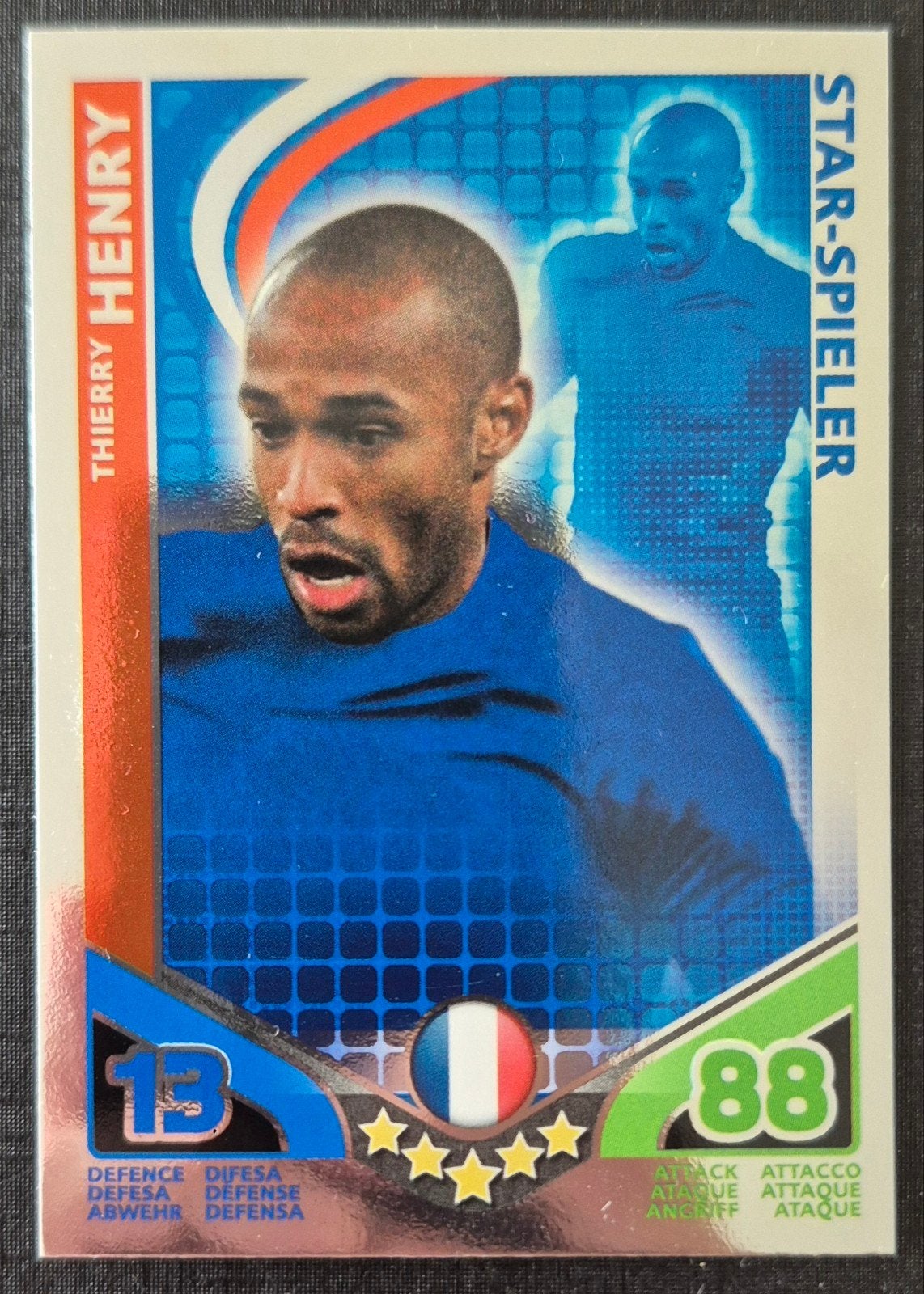 Topps Thierry Henry - Frankrijk, WK 2010, Ophalen of Verzenden, Zo goed als nieuw, Plaatje