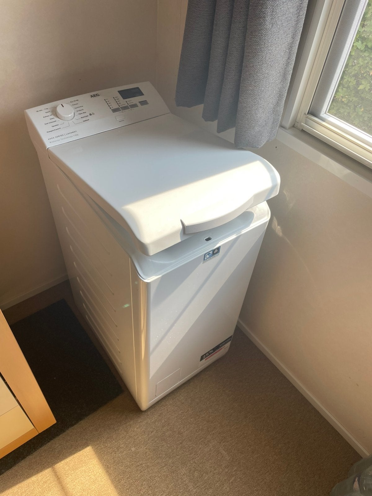 AEG wasmachine, bovenlader 6 kg, Witgoed en Apparatuur, Wasmachines, Ophalen, Zo goed als nieuw, 85 tot 90 cm, 1200 tot 1600 toeren