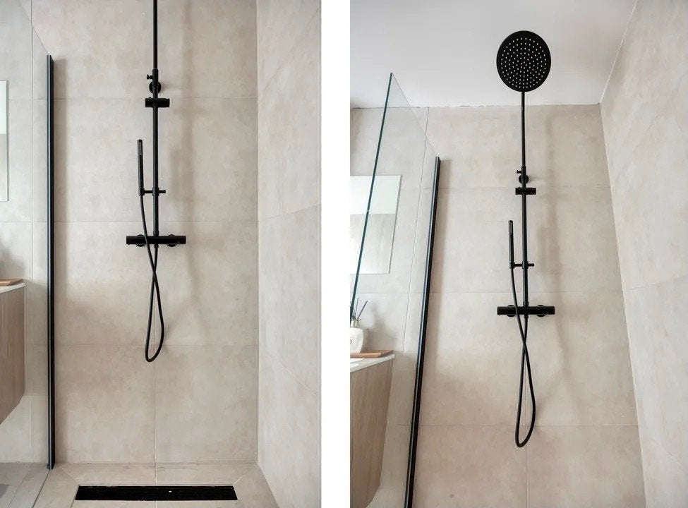 Glazen douchewand  zie foto's, Ophalen, Zo goed als nieuw, Glas, Douche