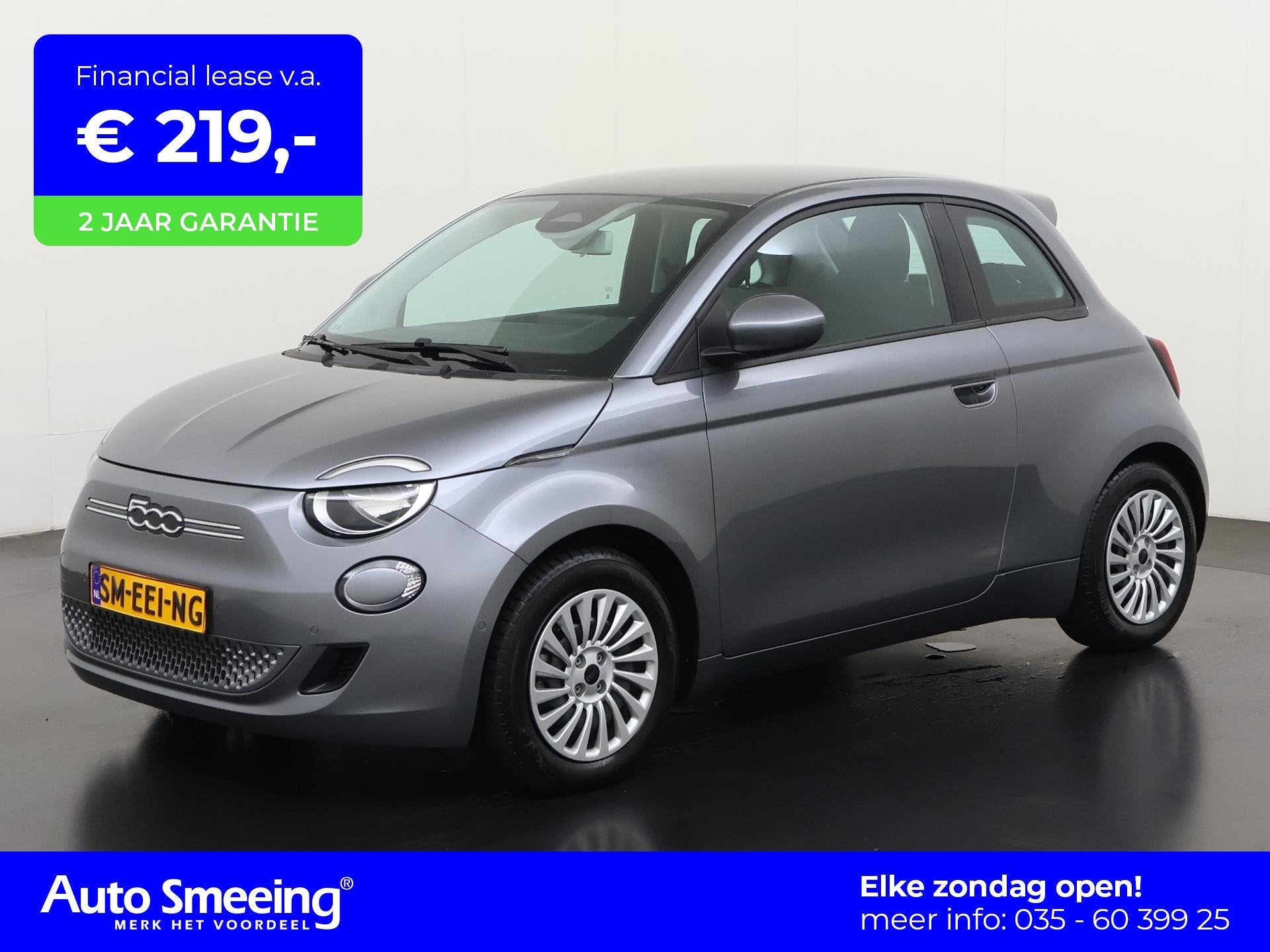 Fiat 500e 42 kWh | Stoelverwarming | Pdc v+a | Camera | Blin, Auto's, Stof, 118 pk, Automatische klimaatregeling, 4 stoelen
