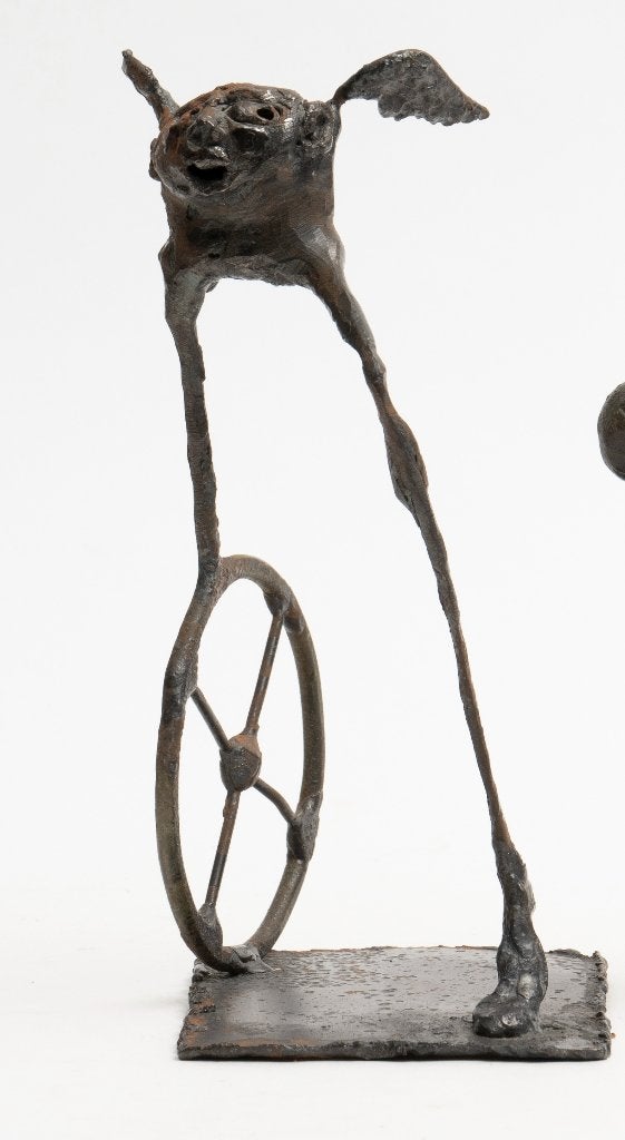 Alberto Giacometti ?? Monster met wiel, ijzeren beeld ~1950, Antiek en Kunst, Kunst | Beelden en Houtsnijwerken, Handgemaakt, Ophalen of Verzenden