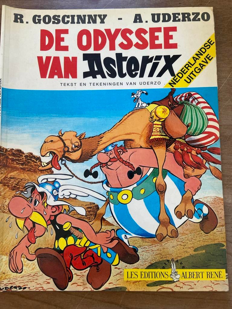 3 Asterix stripboeken: De Odyssee, Romeinse Lusthof, Het Geh, Meerdere stripboeken, Ophalen of Verzenden, Gelezen