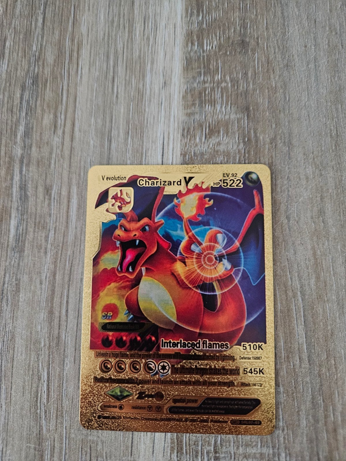 Charizard V gouden pokemon kaart, Ophalen of Verzenden, Zo goed als nieuw