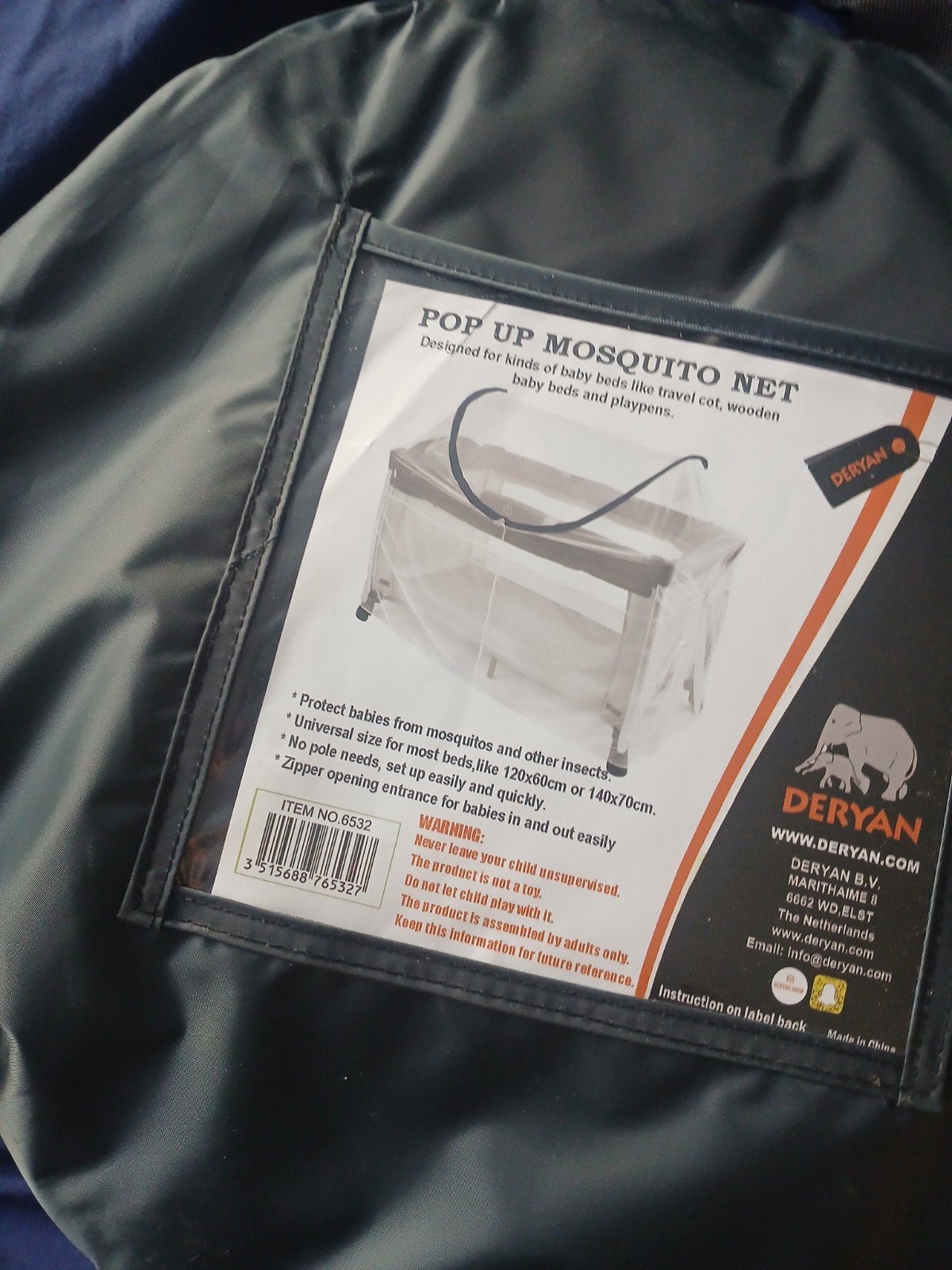 Deryan Pop-Up Klamboe voor Babybed - Nooit gebruikt!, Verzenden, Nieuw, Overige typen