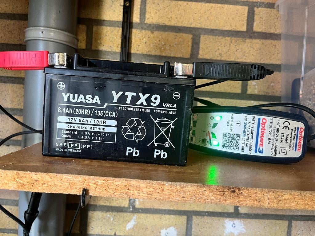 Accu Yuasa YTX9-BS, Ophalen, Gebruikt