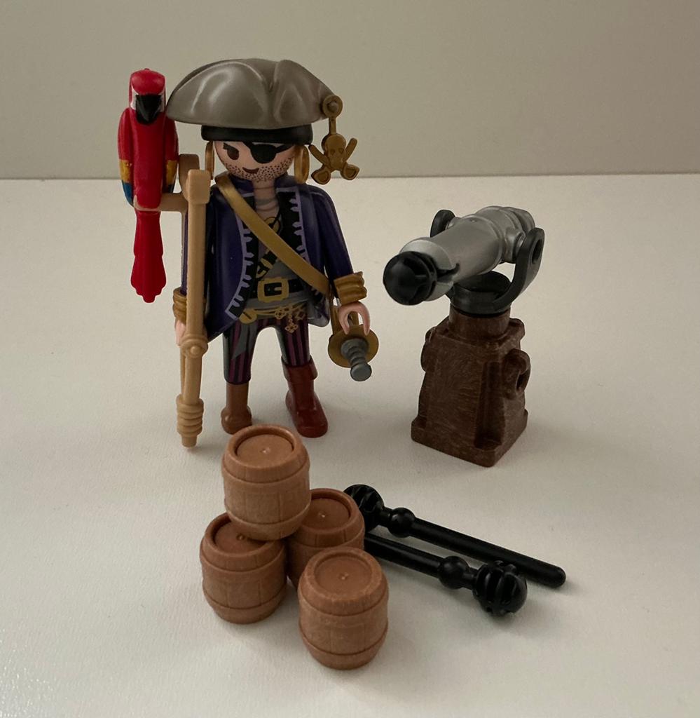 Playmobil 6684 piraat met houten poot en kanon, Ophalen of Verzenden, Gebruikt