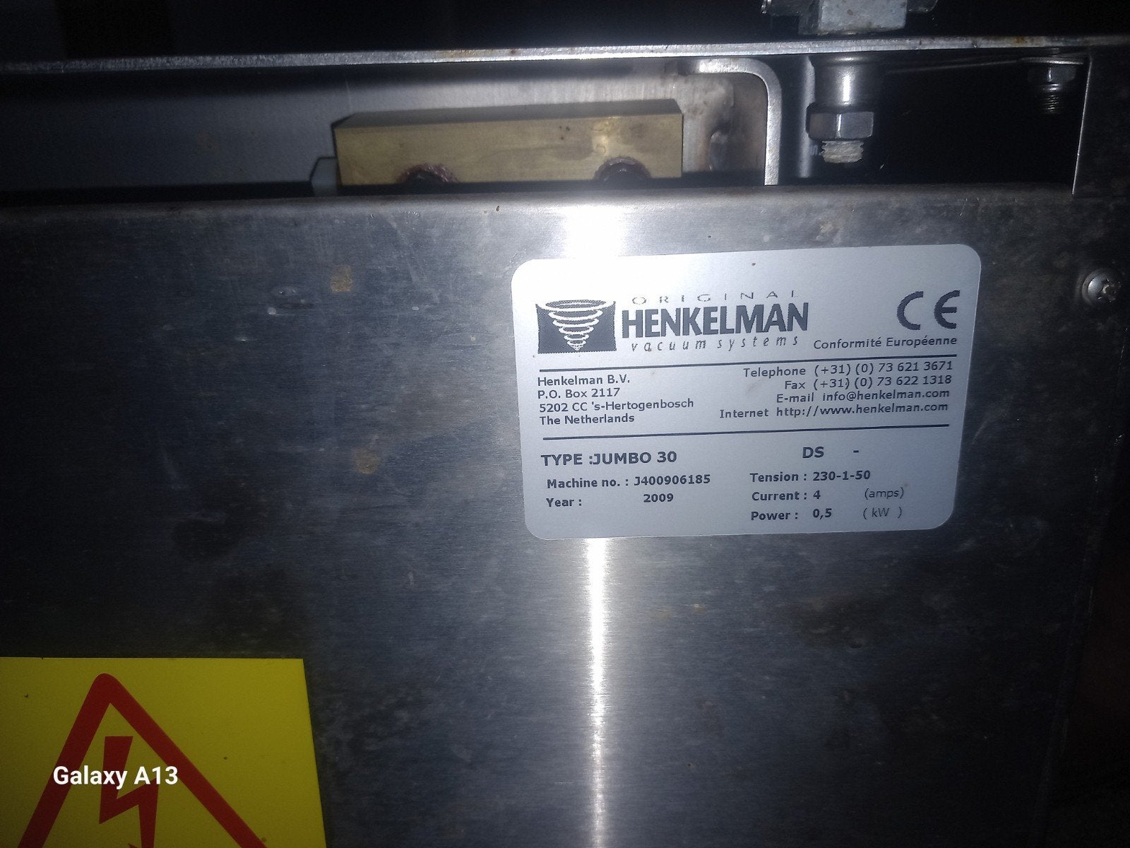 Henkelman Jumbo 30 Vacuümmachine - 2009, Ophalen, Zo goed als nieuw